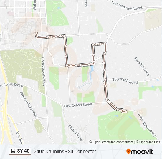 SY 40 Bus Line Map