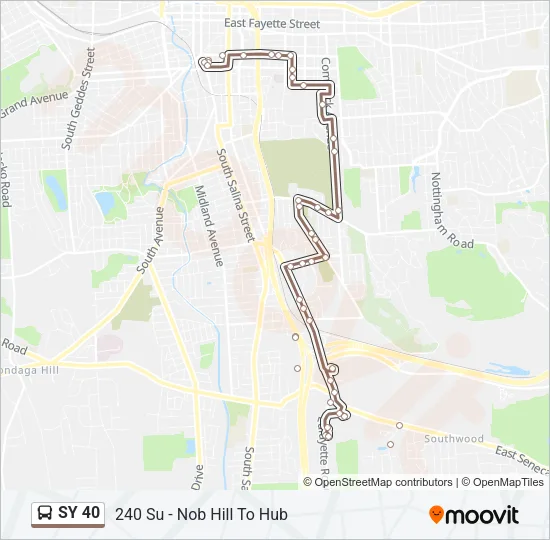 SY 40 Bus Line Map