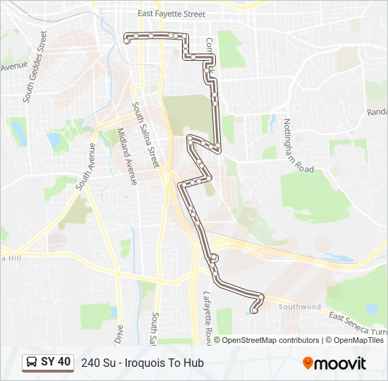 SY 40 Bus Line Map