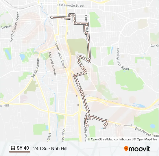 SY 40 Bus Line Map
