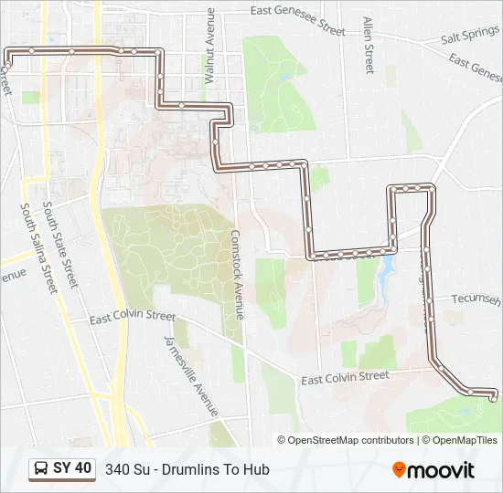 SY 40 Bus Line Map