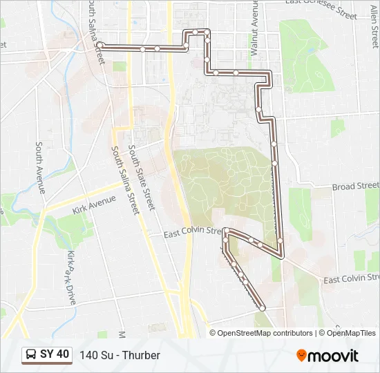 SY 40 Bus Line Map