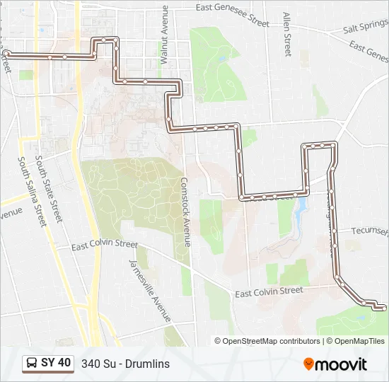 SY 40 Bus Line Map