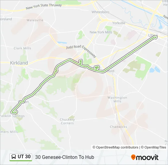 UT 30 Bus Line Map