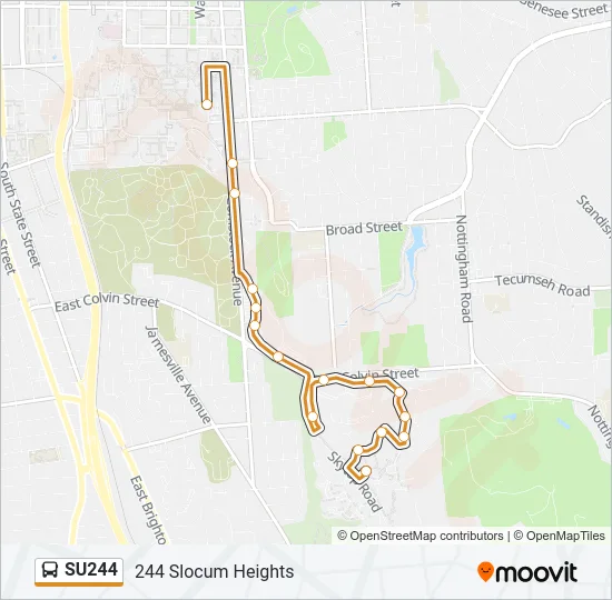 SU244 Bus Line Map