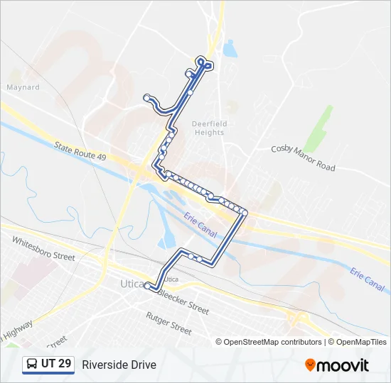 UT 29 Bus Line Map