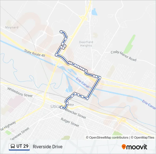 UT 29 Bus Line Map
