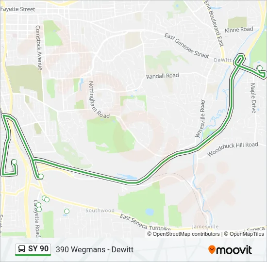SY 90 Bus Line Map