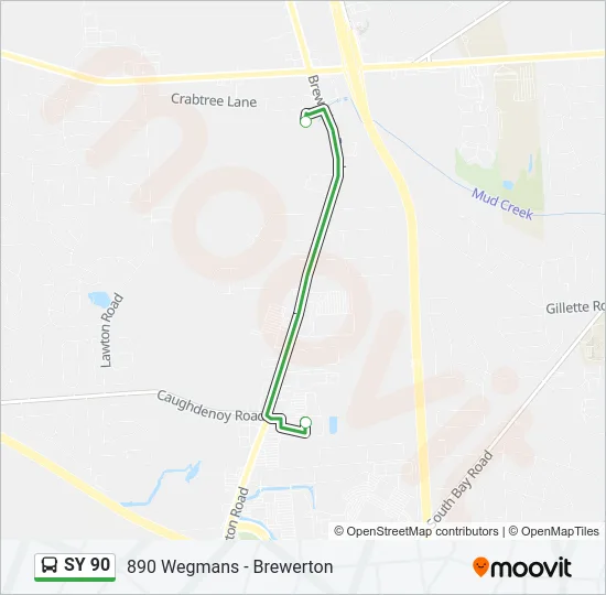 SY 90 Bus Line Map