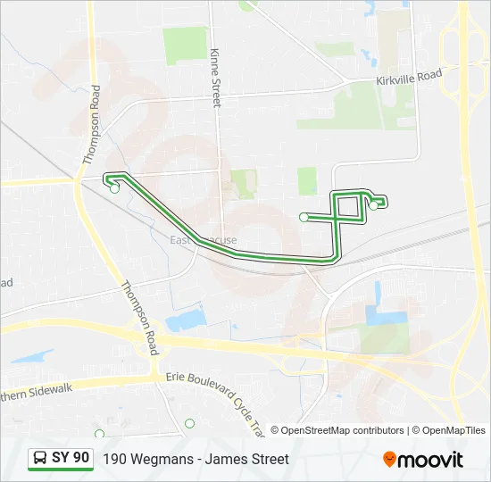 SY 90 Bus Line Map