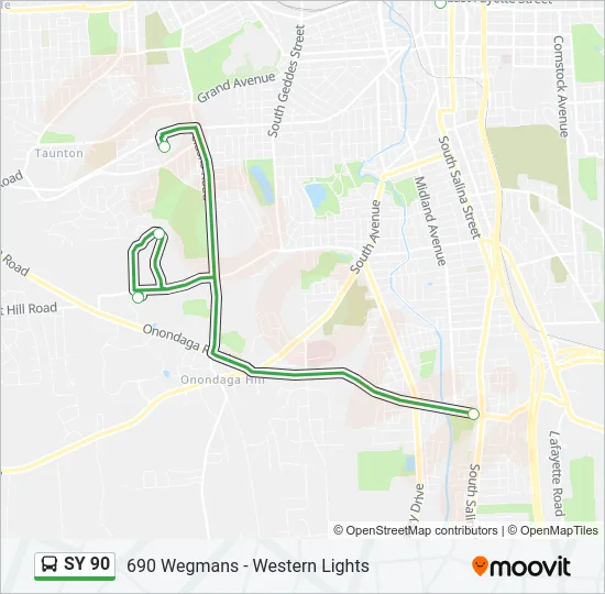SY 90 Bus Line Map