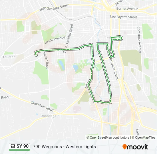 SY 90 Bus Line Map