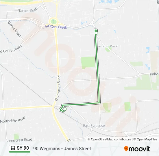 SY 90 Bus Line Map