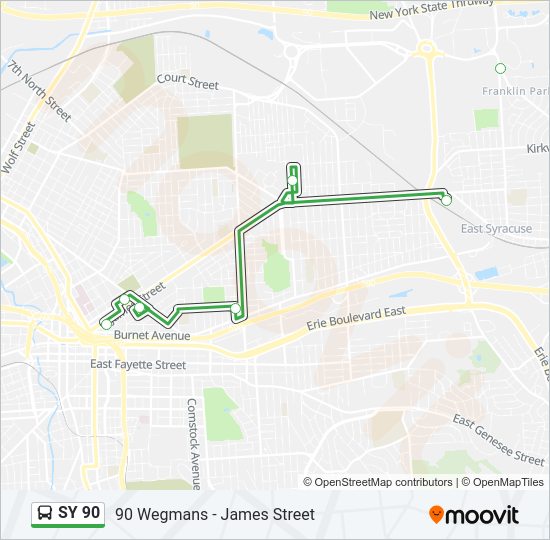 SY 90 Bus Line Map