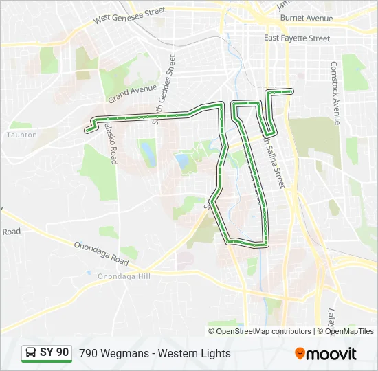 SY 90 Bus Line Map