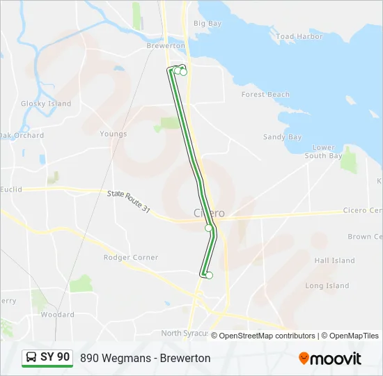 SY 90 Bus Line Map