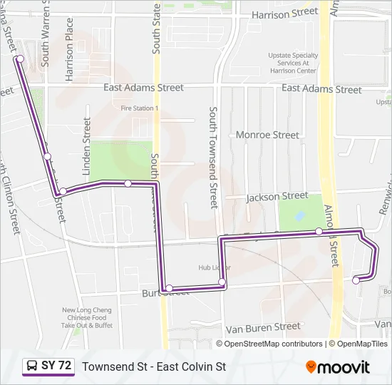 SY 72 Bus Line Map