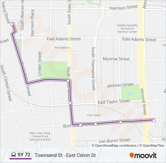 SY 72 bus Line Map