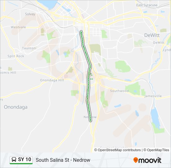 SY 10 Bus Line Map