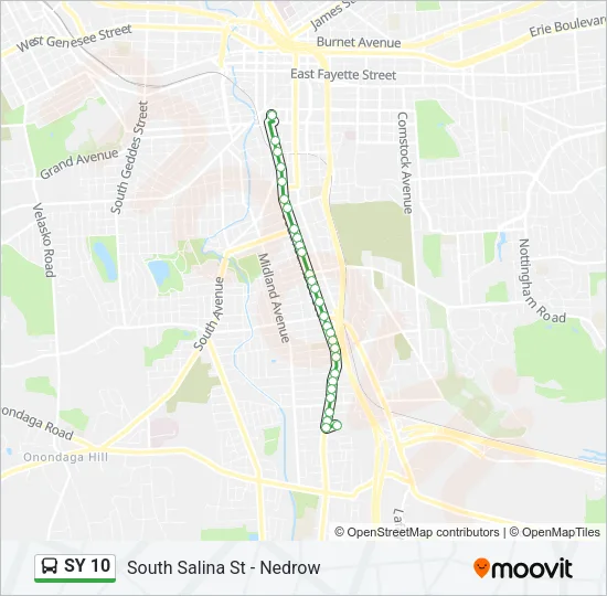 SY 10 Bus Line Map