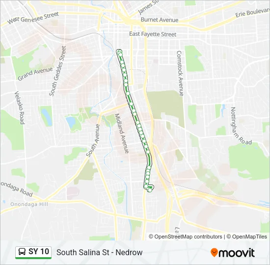 SY 10 Bus Line Map