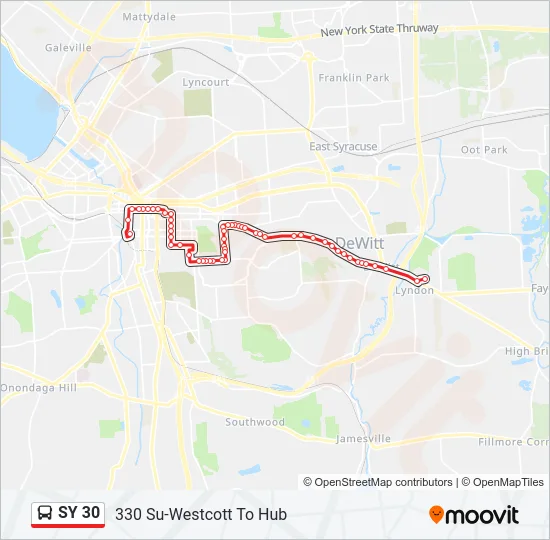 SY 30 Bus Line Map