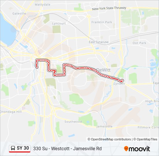 SY 30 Bus Line Map
