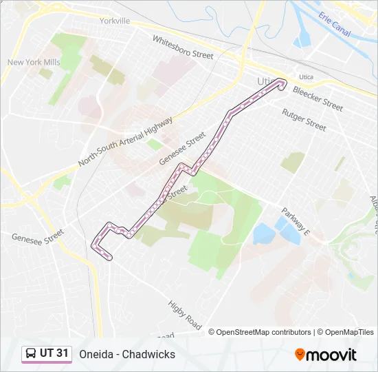 UT 31 Bus Line Map