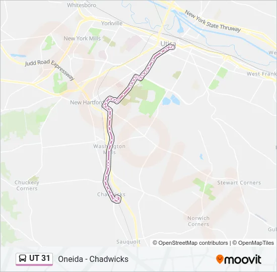 UT 31 Bus Line Map