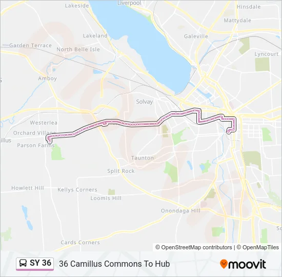 SY 36 Bus Line Map