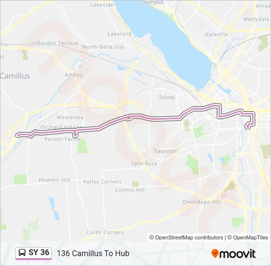 SY 36 Bus Line Map