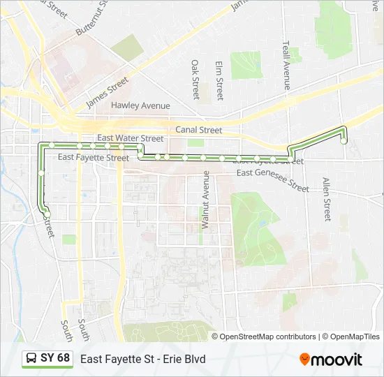 SY 68 Bus Line Map