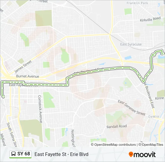 SY 68 Bus Line Map