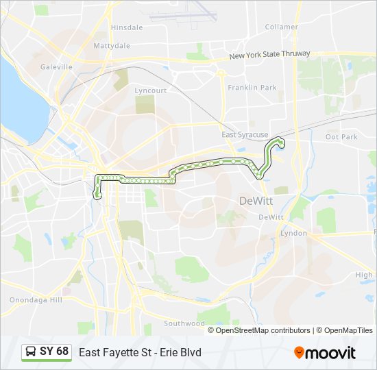SY 68 bus Line Map