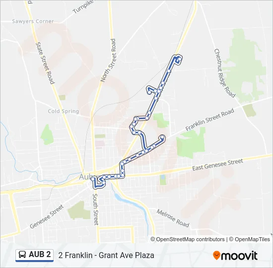 AUB 2 Bus Line Map