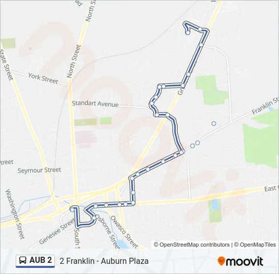 AUB 2 Bus Line Map