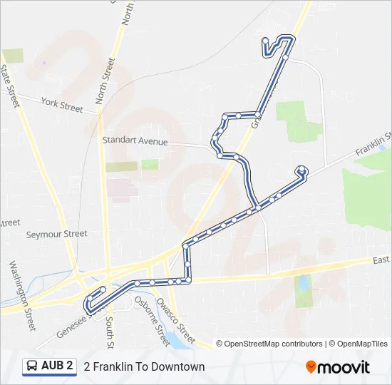 AUB 2 Bus Line Map