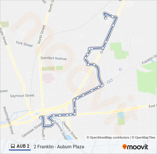 AUB 2 bus Line Map