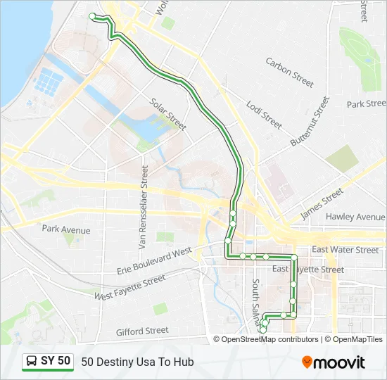 SY 50 Bus Line Map