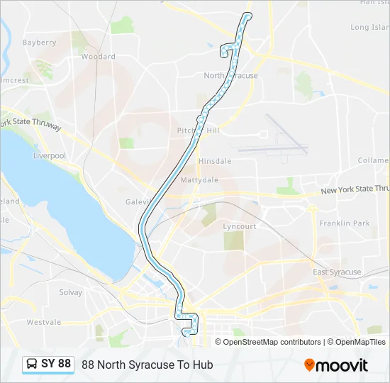 SY 88 Bus Line Map