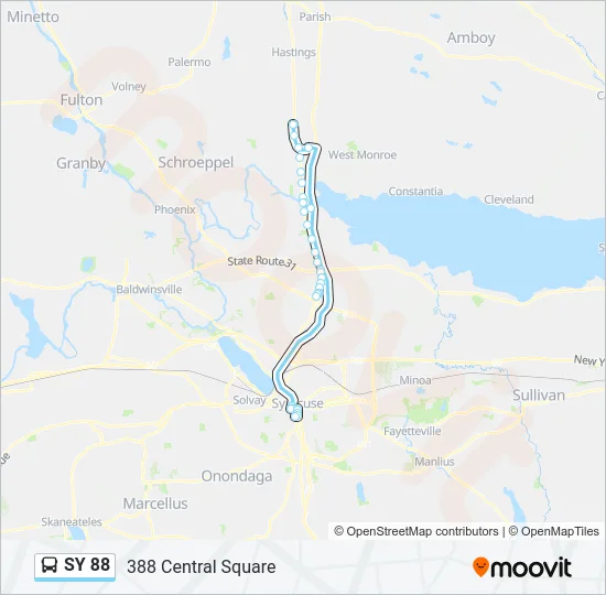 SY 88 Bus Line Map