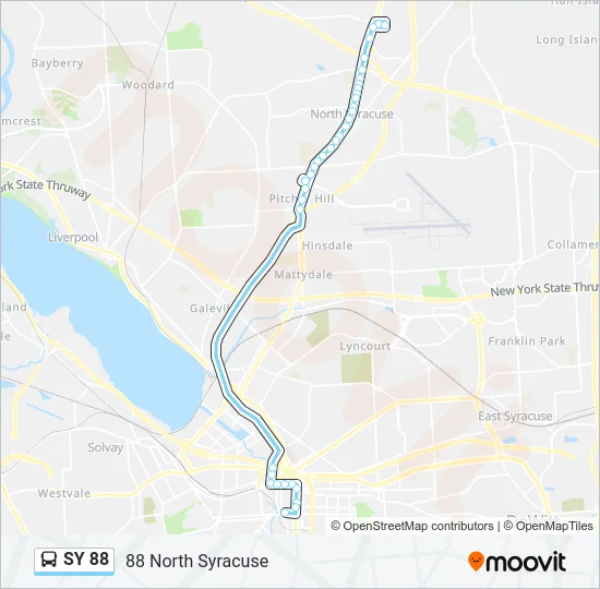 SY 88 Bus Line Map