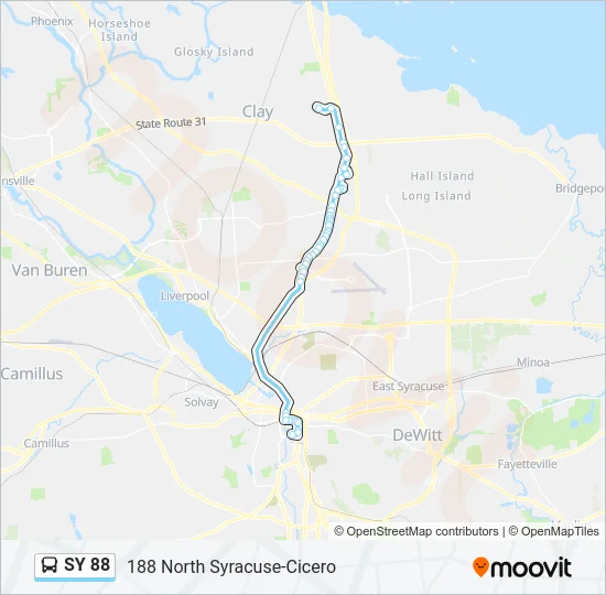 SY 88 Bus Line Map