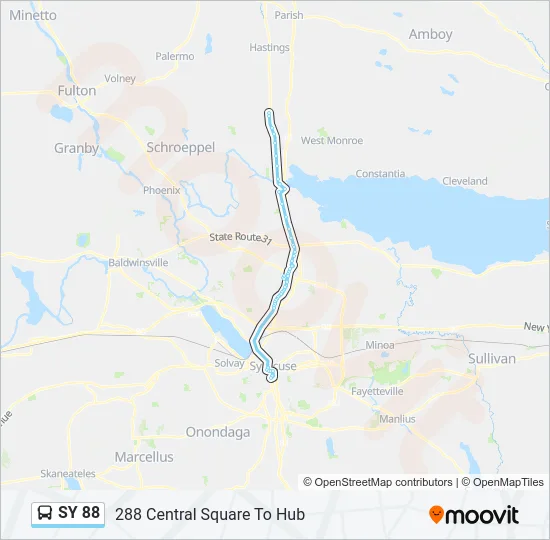 SY 88 Bus Line Map