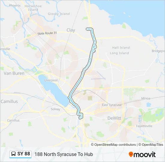 SY 88 Bus Line Map