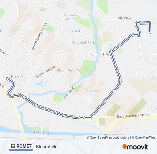 ROME7 bus Line Map