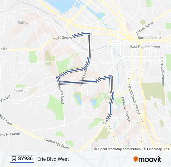 SY936 Bus Line Map