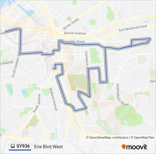 SY936 Bus Line Map