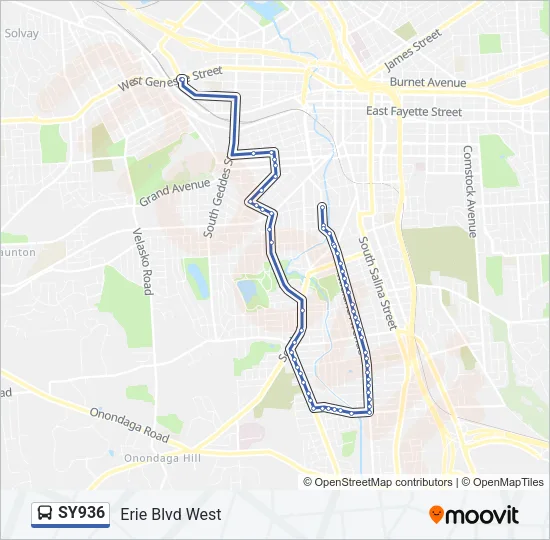 SY936 Bus Line Map