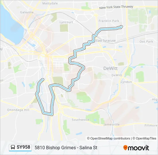 SY958 Bus Line Map